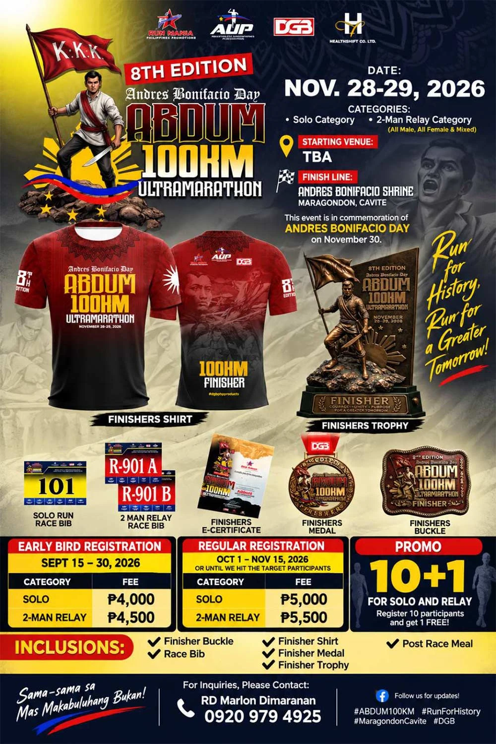 ABDM 100KM ULTRAMARATHON (8th Edition) 2026